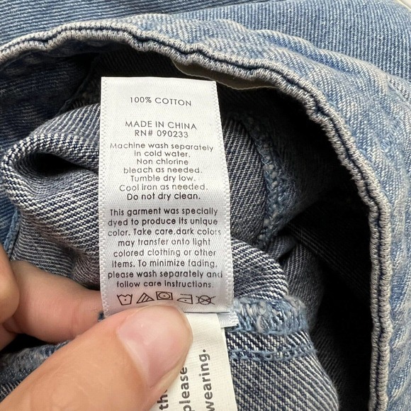 Pacsun Denim Skirt Womens Size 26 Blue Jean Mini Skirt Bohemian Zip Front - Picture 3 of 9